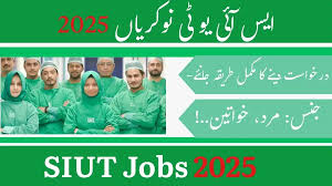 latest SIUT Karachi jobs 2025