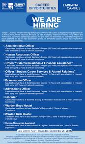 Latest jobs in SZABIST University Larkana 2025