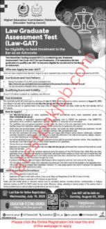 HEC Law GAT Test 2025 Online Registration
